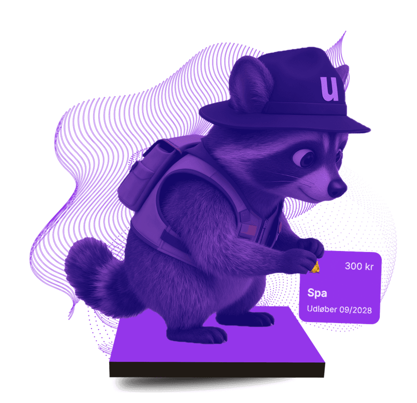 Unspent raccoon mascot